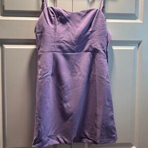 Women's French Connection Whisper Tie Back Sweetheart Dress, Soft Violet, Size 8